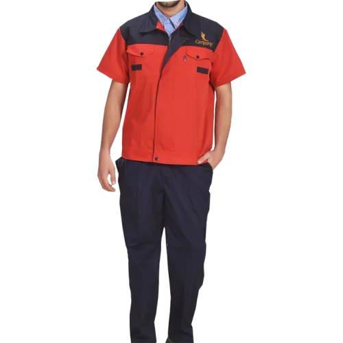 Summer Workwear Red-Black Clothes For Men